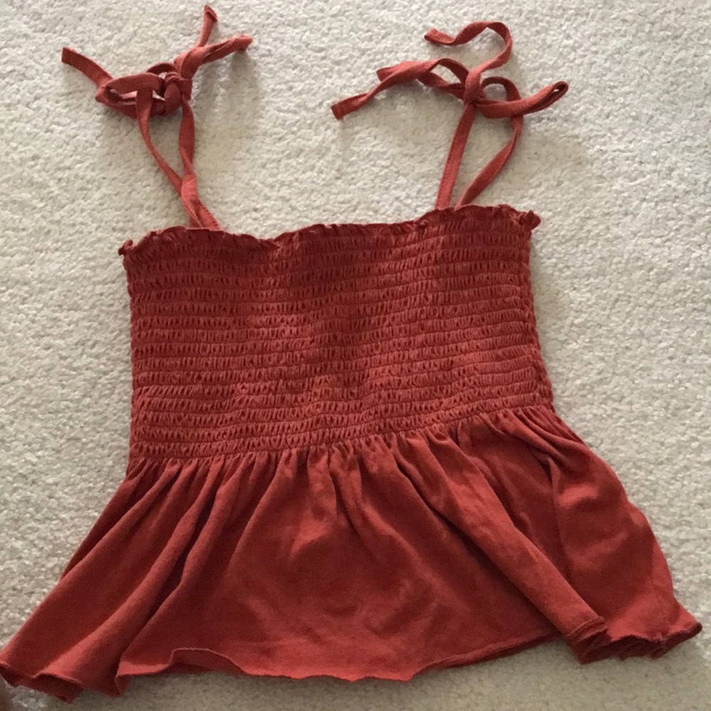 Forever 21 Smocked Crop Top, Size Small